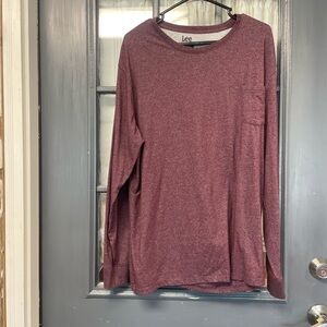 Lee Maroon Long Sleeve Shirt